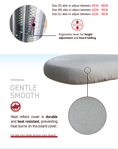 E70883 Rene Ironing Board Classic L 120X40Cm