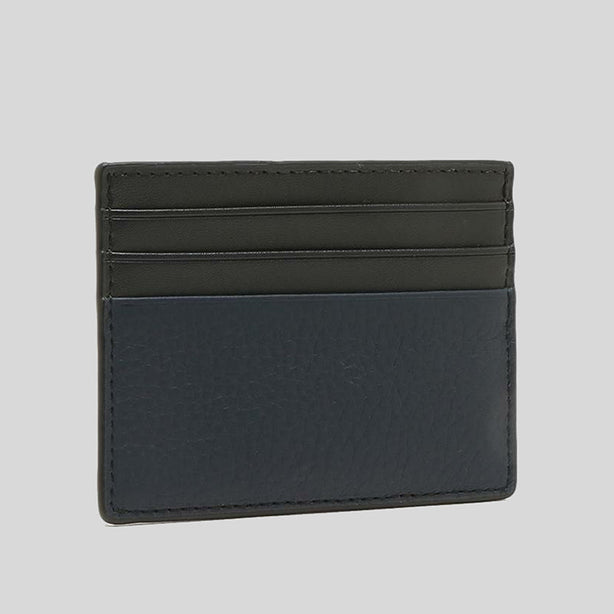 Michael Kors Cooper Pebble Leather Tall Card Case Navy RS-36F9LC0D2L