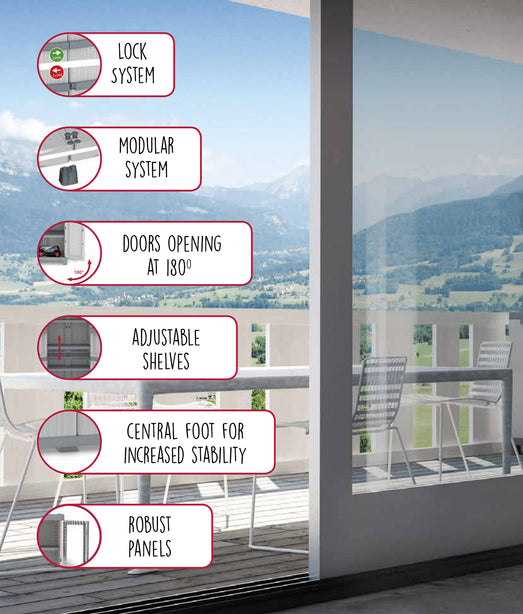 Tr2565 Terry Base3700 Cabinet (4 Shelves, 4 Bins, 2 Hook Racks)