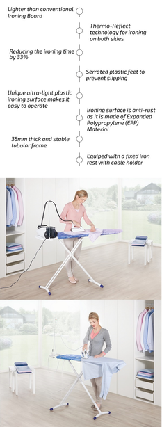 L72565 Leifheit Ironing Board Airsteam Premium M 120 X 38Cm