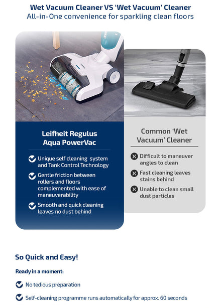 L11914 Regulus Aqua Powervac Cordless Vac&Wipe