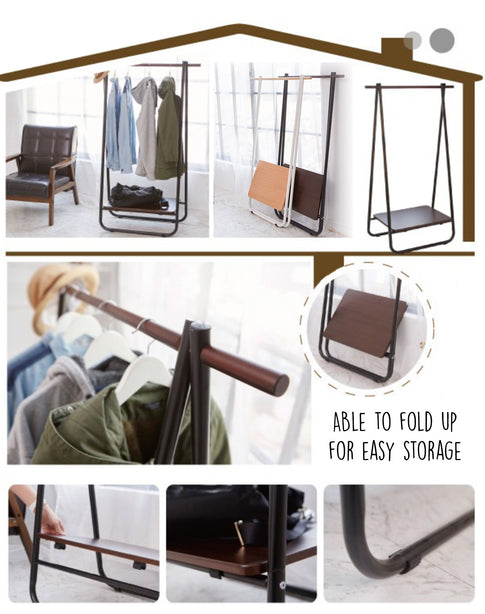 E70461 Rene Swing Clothes Storage Rack Brown