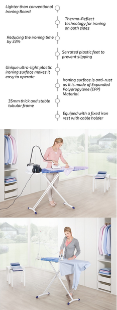 L72563 Ironing Board Airboard Solid M 120 X 38Cm
