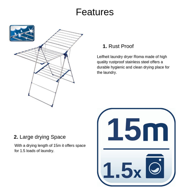 L81156 Laundry Dryer Roma 150 Stainless Steel
