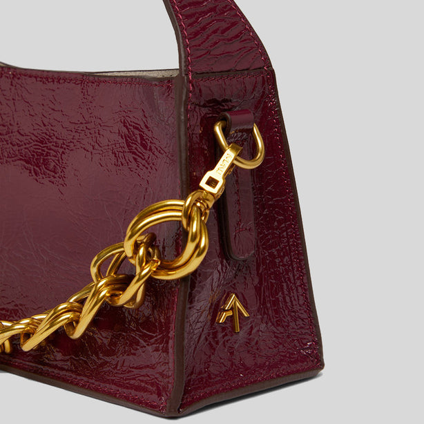 Manu Atelier Mini Kesme Shoulder Bag Burgundy RS-2022582