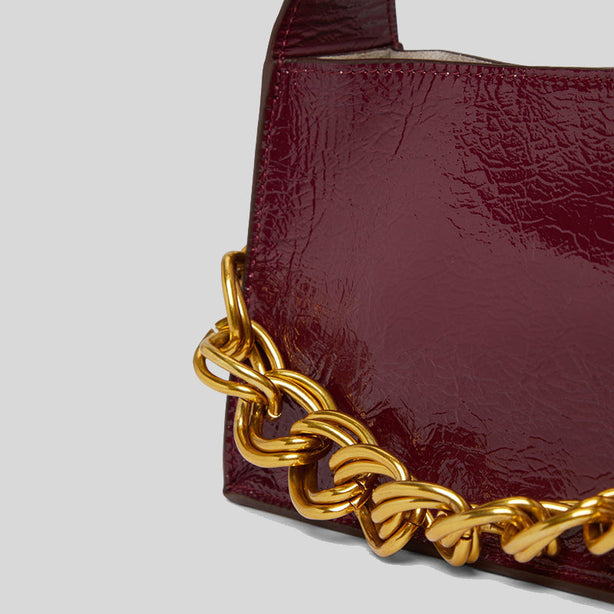 Manu Atelier Mini Kesme Shoulder Bag Burgundy RS-2022582