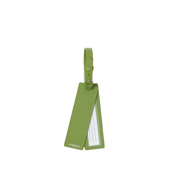X Nihilo St Tropez Leather Luggage Tag Sage