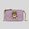 Moschino Couture Teddy Embroidered Chain Crossbody Bag Soft Lilac RS-A7525