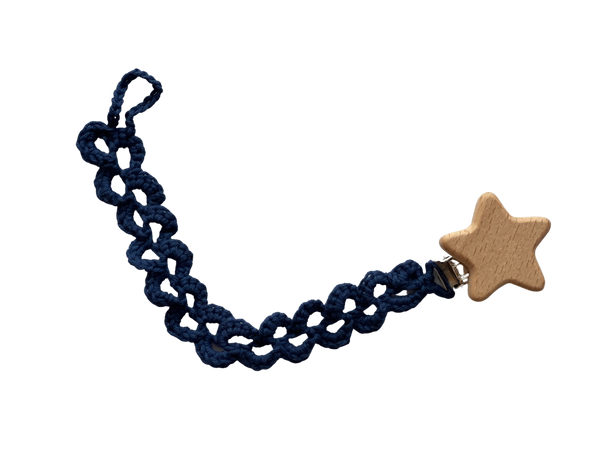 StitchesandTweed Rolere Pacifier Bib Clip Crochet