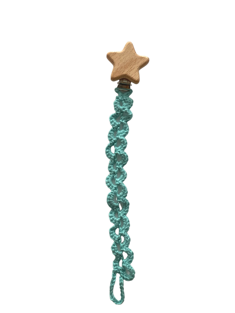 StitchesandTweed Rolere Pacifier Bib Clip Crochet