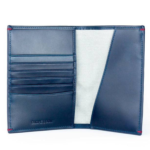 GNOME & BOW Gulliver Cash Coin Passport Wallet Women Men (100% Genuine USA Wax Leather / RFID Blocking)-RB