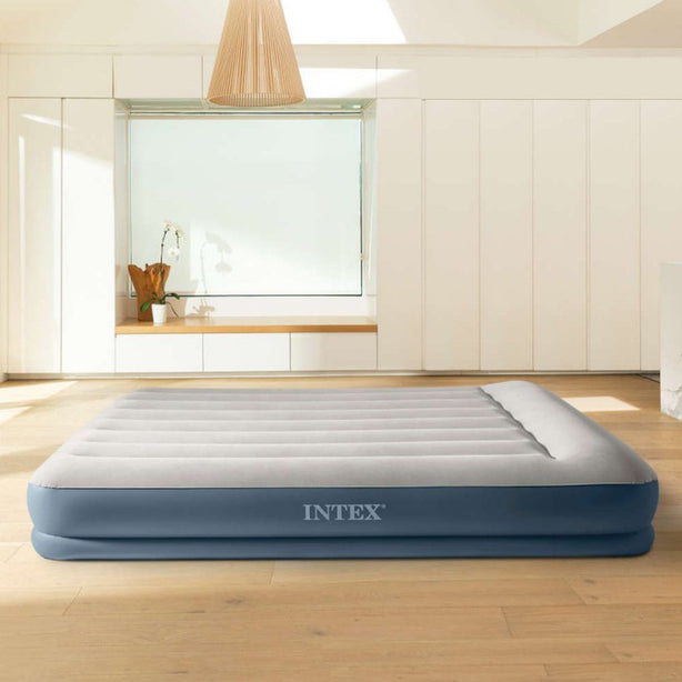 Intex Dura-Beam® Standard - Pillow Rest Air Mattress 30cm w/ Built-in Electric Pump - Queen