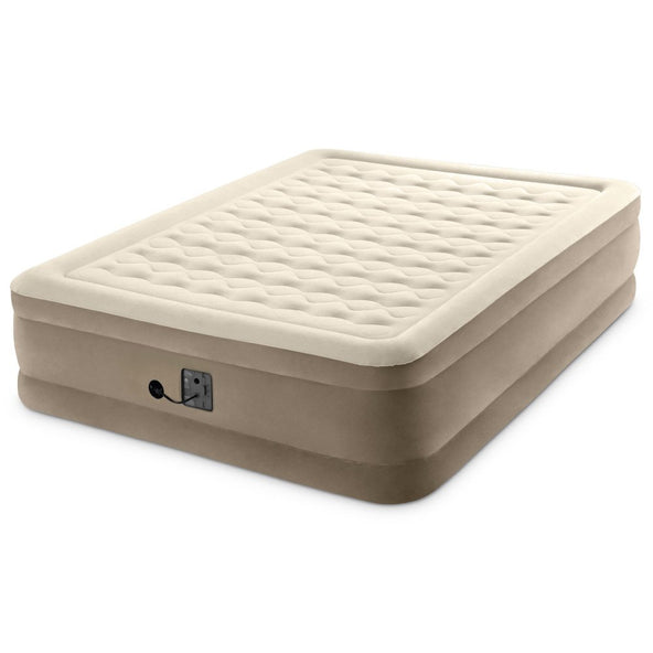 Intex Dura-Beam® Deluxe - Ultra Plush Air Mattress 45cm w/ Built-In Electric Pump - Queen