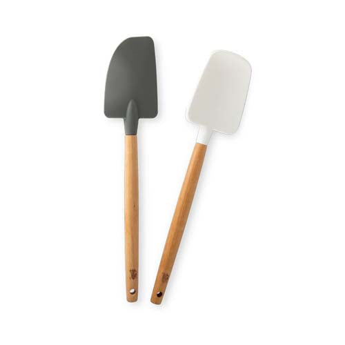 Nordicware Silicone Large Spatula Set W/Wood Handle