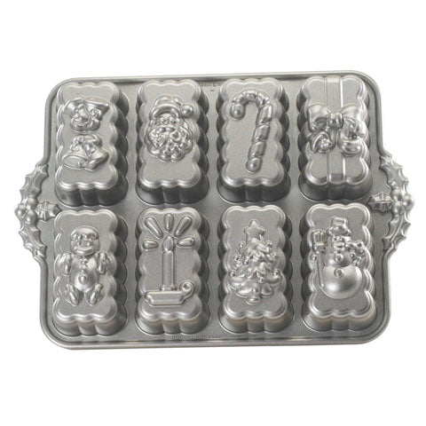 Nordicware Cast Alum Holiday Mini Loaf Cake Pan