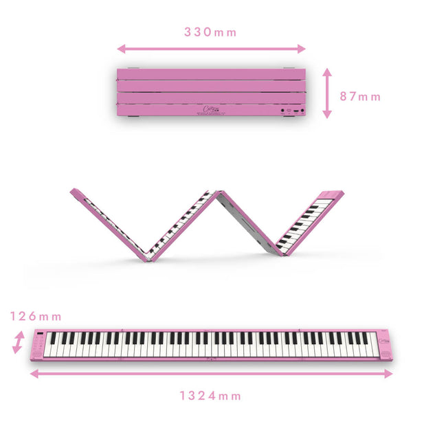 Blackstar Carry-On Folding Piano 88 Keys Pink With Built-In Speakers