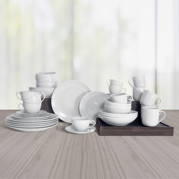 Soiree Ascot, Fine Porcelain Tableware Good For 6 Dining Set, 36 Piece