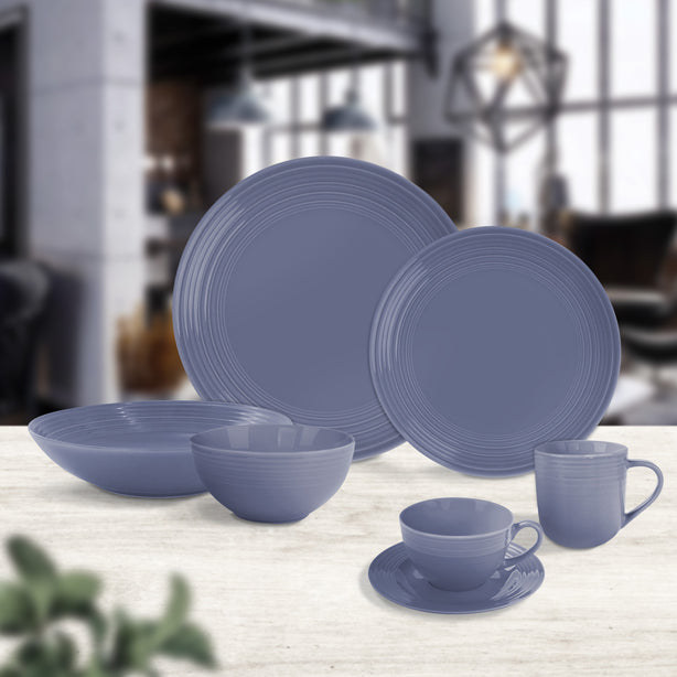 Soiree Ascot, Fine Porcelain Tableware, Cup & Saucer, Denim Blue