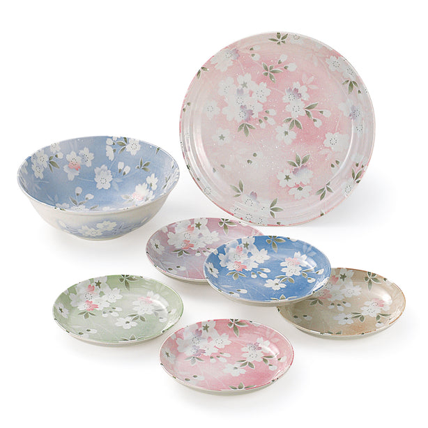 Tsuru 7 Piece Plate Gift Set, E