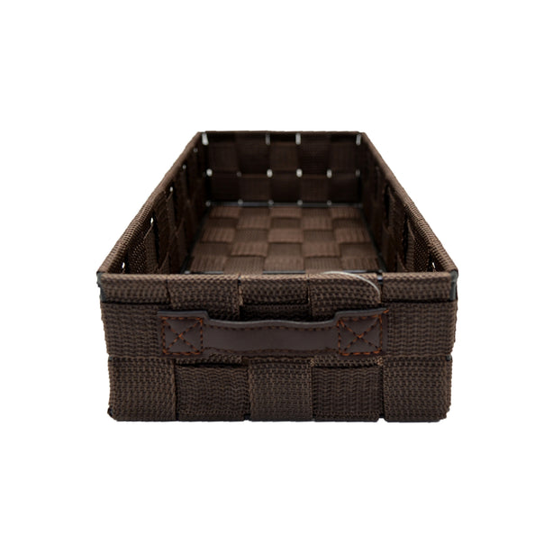 Suzanne Sobelle By Charles Millen Classic Home Organiser Collection, Rectangle Tray, Medium, Dark Brown