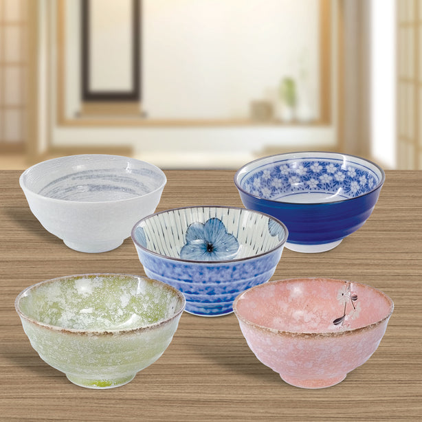 Tsuru Seasonal Japanese Tableware Collection 6.69 Inch Noodle Bowl, Sac039