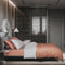 Intero Lumier ENIZ 100% Pure Tencel Solid 1100TC Bed Set – Taupe / Silver ((Reversible)
