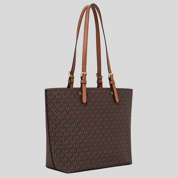 Michael Kors Jet Set Medium Logo Pocket Tote Bag Brown RS-35F3GTVT3B