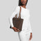 Michael Kors Jet Set Medium Logo Pocket Tote Bag Brown RS-35F3GTVT3B