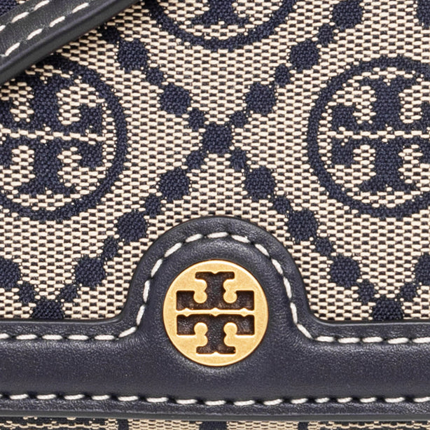 Tory Burch T Monogram Jacquard Wallet Crossbody Tory Navy RS-135846