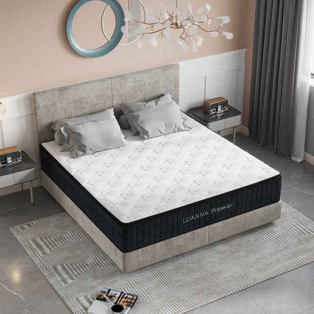 LUANNA Premier Plus Ice Silk Latex Pillow Top Hybrid Mattress