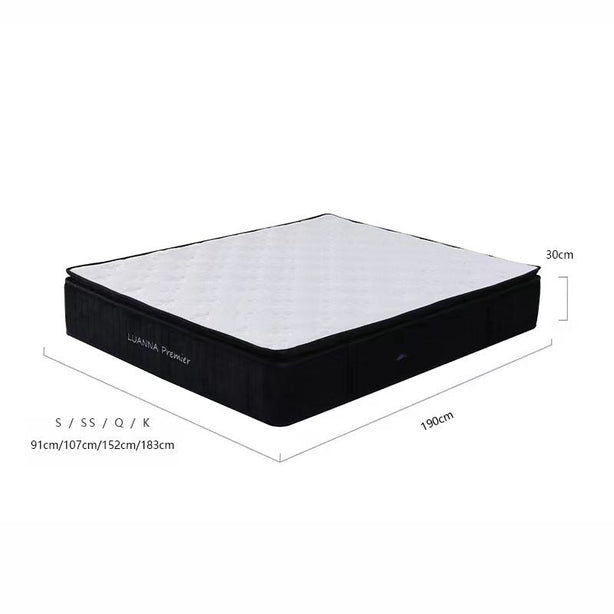 LUANNA Premier Plus Ice Silk Latex Pillow Top Hybrid Mattress