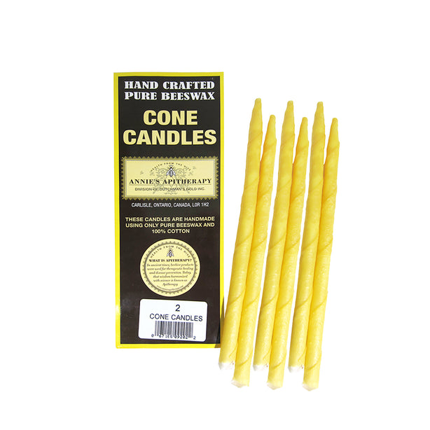Dutchman's Gold Beeswax Cone Candles 6pcs pack