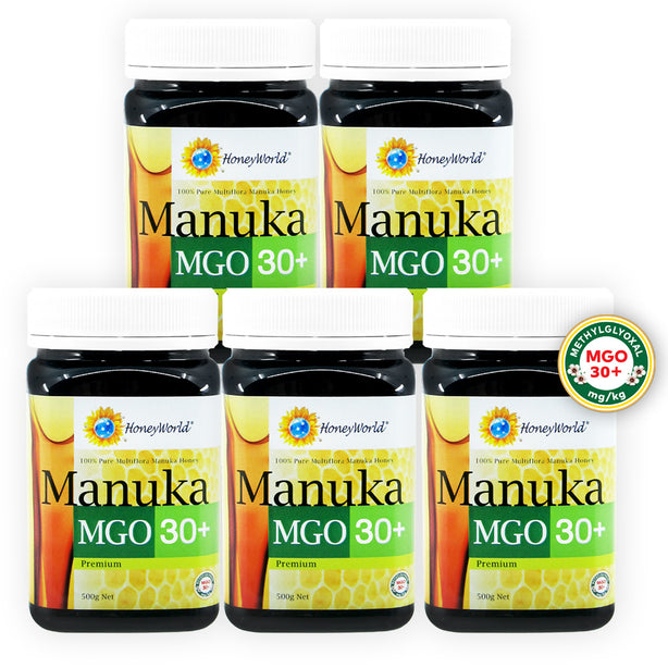 HoneyWorld Manuka MGO 30+ 500g (Bundle of 5)