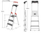 H8050-307 Hailo L100 Topline Safety Ladder 3 Steps