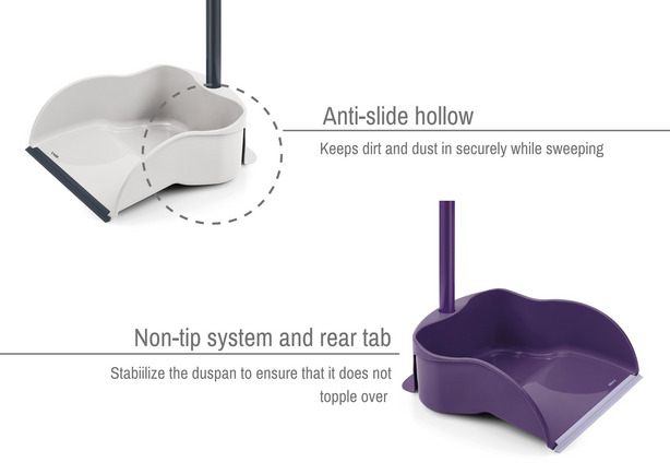 M0876.01 Mery Dustpan With Handle Purple