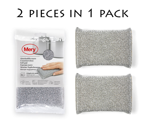 M0911.04 Mery Dish Washing Pad Silver (2-Piece Pack)