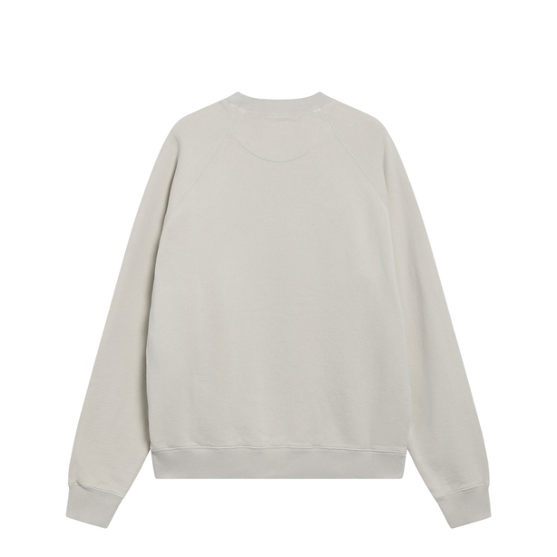 Talc-Colored Cotton Fleece Sweatshirt