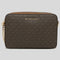 Michael Kors Jet Set Item Crossbody Bag In Signature Brown NEW LOGO RS-35F8GTTC3B