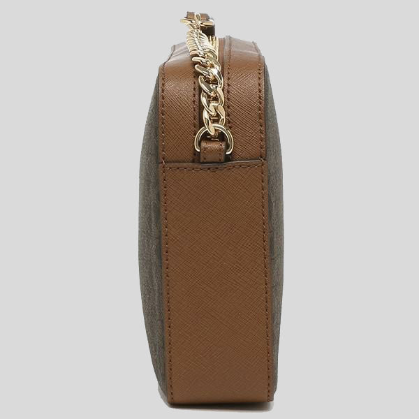 Michael Kors Jet Set Item Crossbody Bag In Signature Brown NEW LOGO RS-35F8GTTC3B