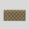 Gucci Women's Signature Envelope Long Wallet Beige Brown RS-346058