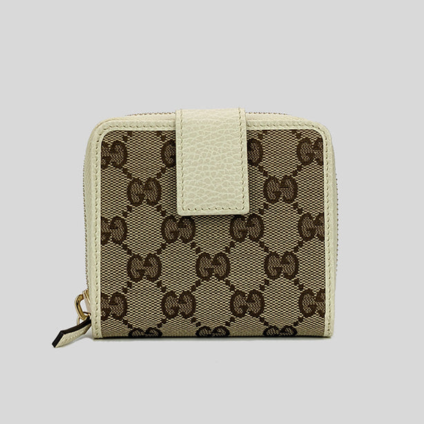 Gucci Women's Signature GG Small Bifold Wallet White RS-346056