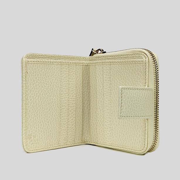 Gucci Women's Signature GG Small Bifold Wallet White RS-346056