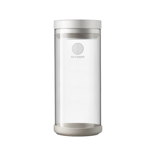 Bd60352 Buydeem Airtight Glass Storage Jar 1200Ml (Grey)