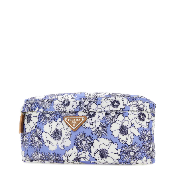 Re-Nylon One Size Nylon Belt Bag - Light Blue Floral Multicolor