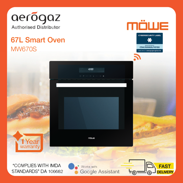 Mowe 67L Wi-Fi Built-in Tempered Glass Oven MW670G