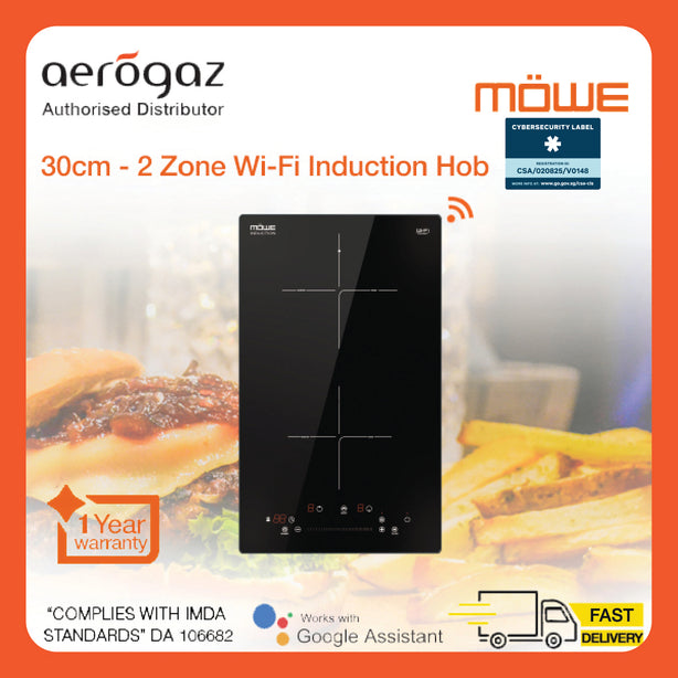 Mowe 30cm – 2 Zone Wi-Fi Smart Induction Hob