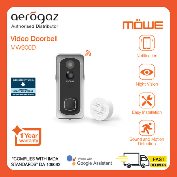 Mowe Smart Video DoorDell -Motion Detection and 2 way Audio