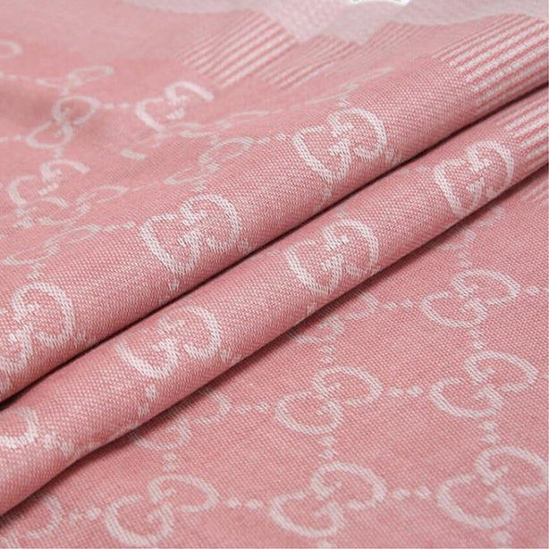 GUCCI Signature Logo GGWEB Scarf/Wrap Dusty Rose Pink RS-281942