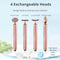 Satoshi Premium 4-in-1 Electrical Jade Beauty Bar Face Massager Tool Rose Quartz Face Lifting Slimming