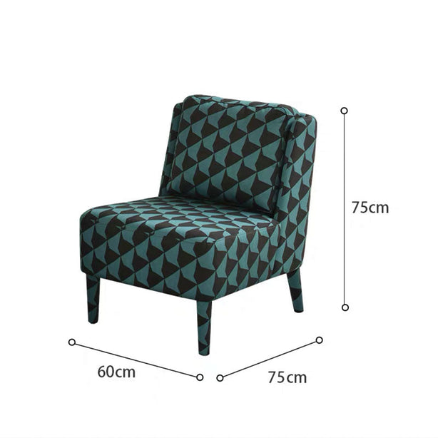 PLOVER Houndstooth Armchair - White Colour